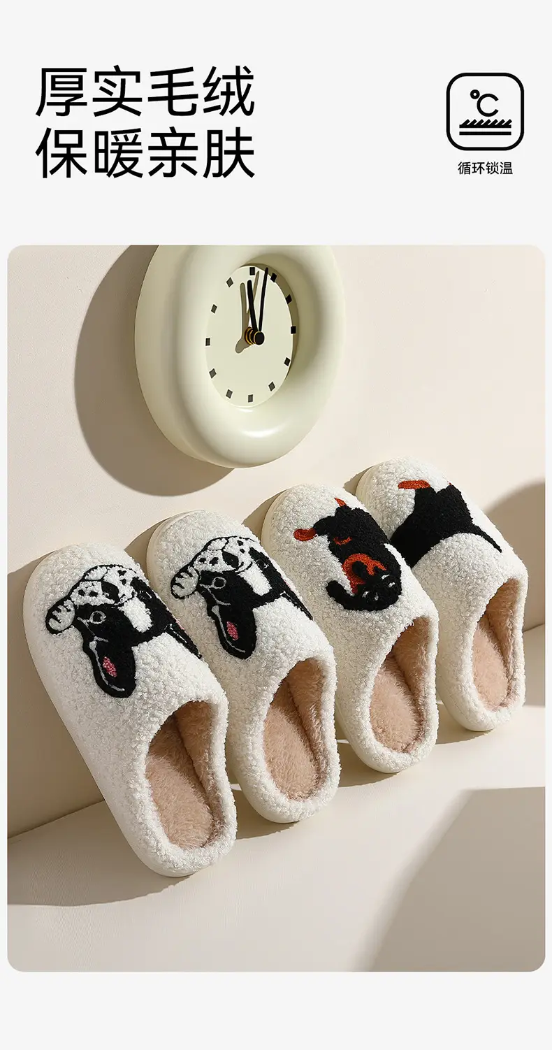 2025 New Christmas Woolen Snowman Slippers Women's Warm Winter — feature 5