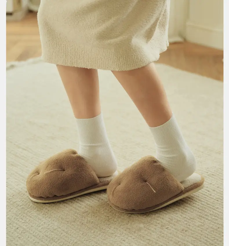 Puxi Little Potato Thickened Non-Slip Warm Couple Cotton Slippers Home Cartoon Winter Slippers Women's Comfortable Slippers — feature 5