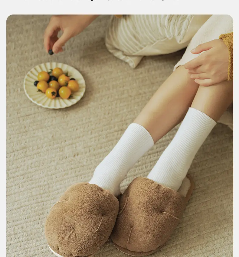 Puxi Little Potato Thickened Non-Slip Warm Couple Cotton Slippers Home Cartoon Winter Slippers Women's Comfortable Slippers — feature 8