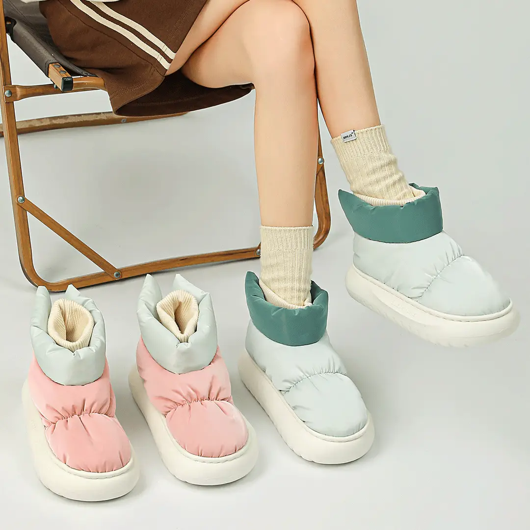 Waterproof Snow Boots for Women, New Winter Outer Wear, Velvet, Thickened, Warm, Thick-Soled Northeastern Cotton Shoes - Image 6