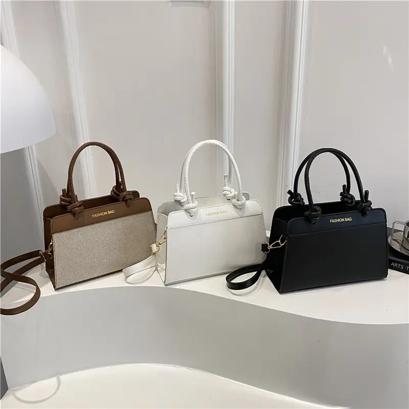 Retro Women's Handbags 2025 Brown White Black - Image 4