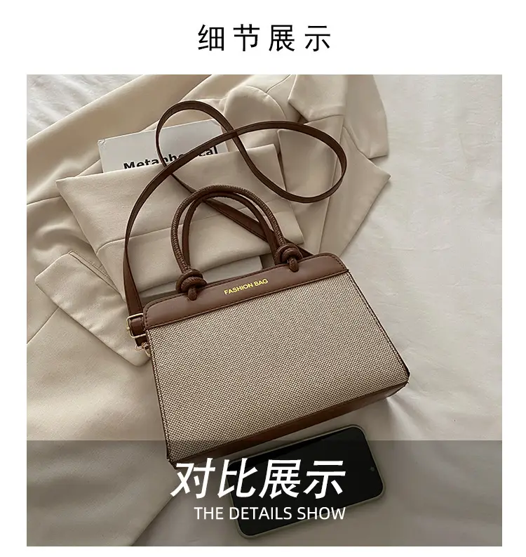 Retro Women's Handbags 2025 Brown White Black — feature 4
