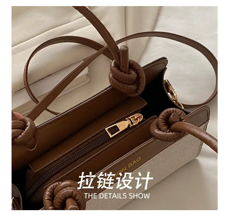 Retro Women's Handbags 2025 Brown White Black — feature 6