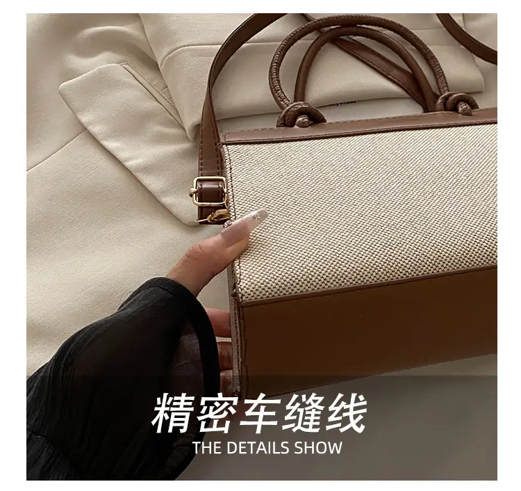 Retro Women's Handbags 2025 Brown White Black — feature 7