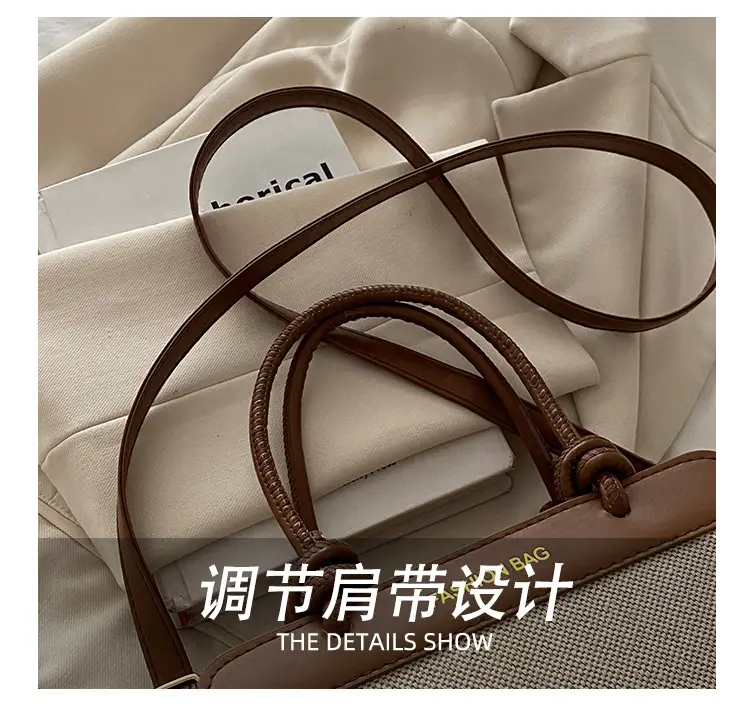 Retro Women's Handbags 2025 Brown White Black — feature 8