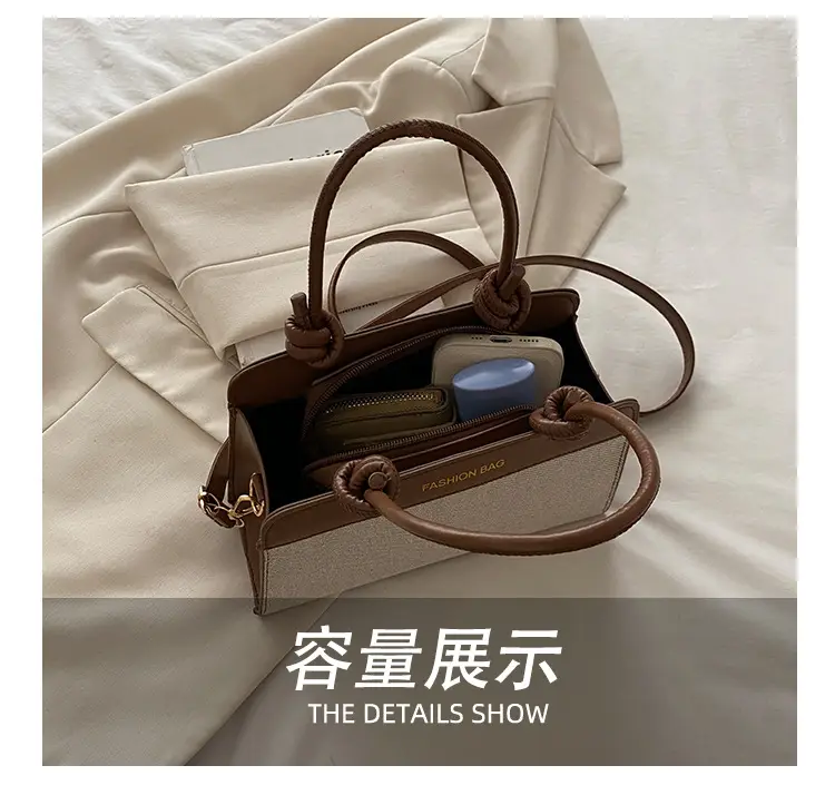 Retro Women's Handbags 2025 Brown White Black — feature 9