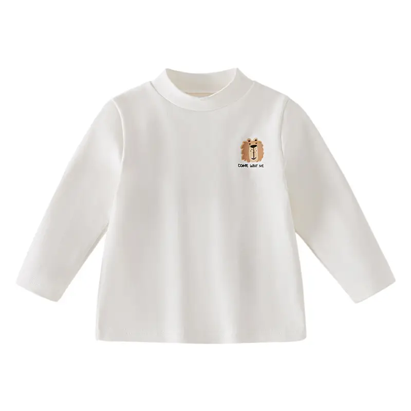 Boys Long Sleeve Grey T-Shirt with Cute Embroidery - Image 7