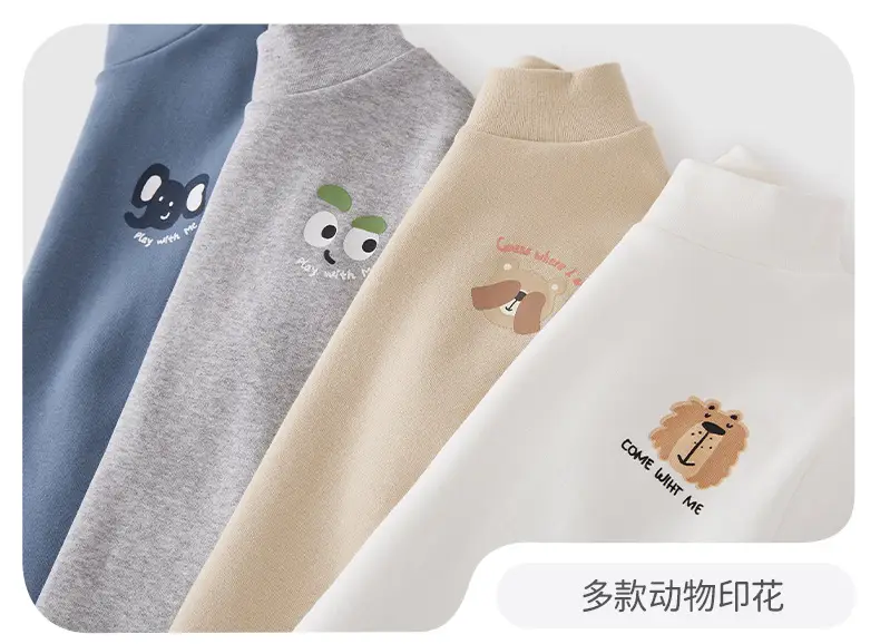 Boys Long Sleeve Grey T-Shirt with Cute Embroidery — feature 28