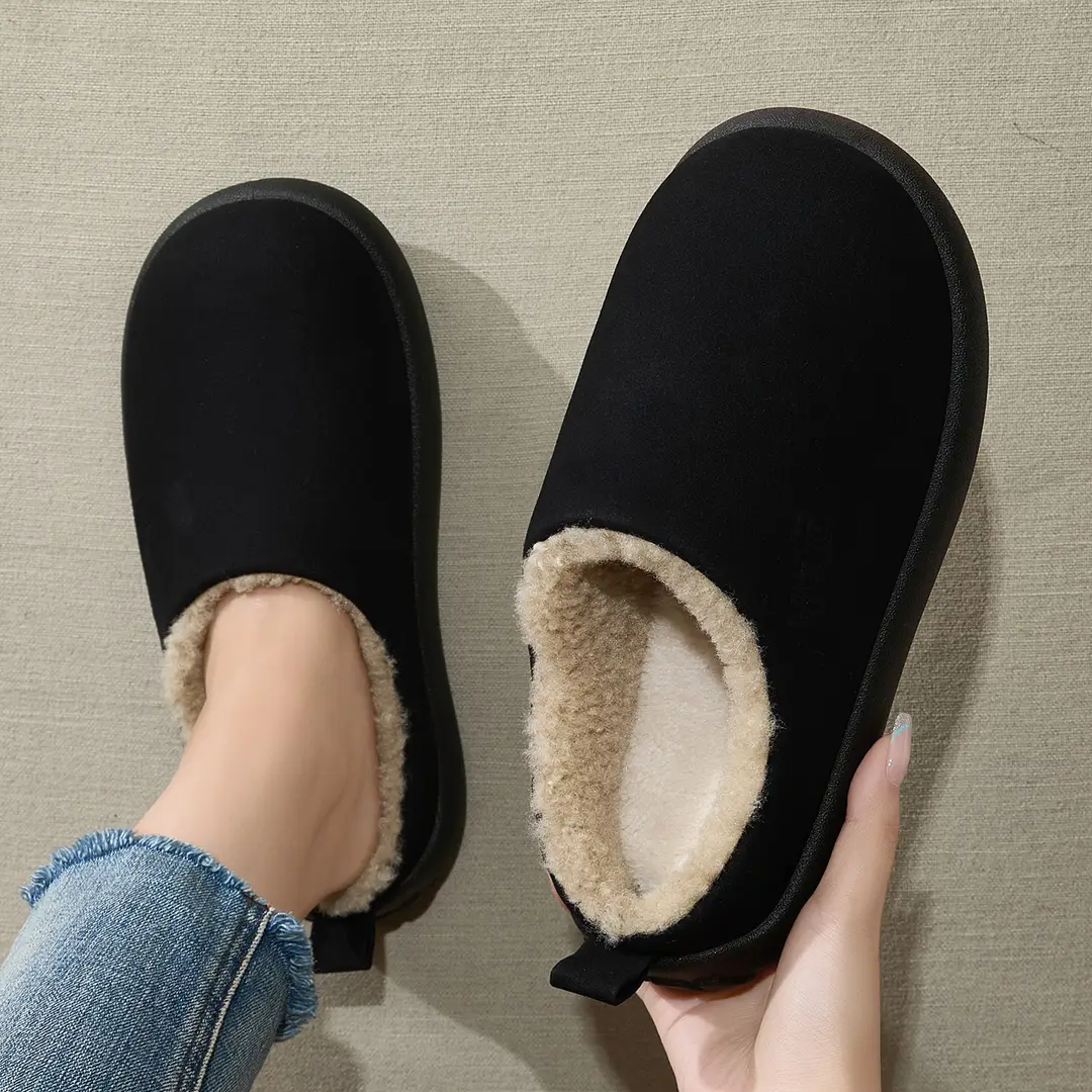Covered Heel Cotton Shoes Autumn and Winter Home Indoor Non-Slip Warm Floor Cotton Slippers Men's Winter Slippers Women's Wholesale