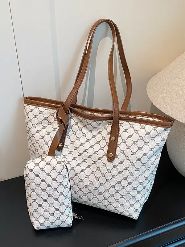 Korean Plaid Shoulder Bag 2025 New High-End Leather Tote - Image 6
