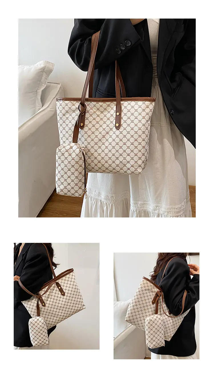 Korean Plaid Shoulder Bag 2025 New High-End Leather Tote — feature 11
