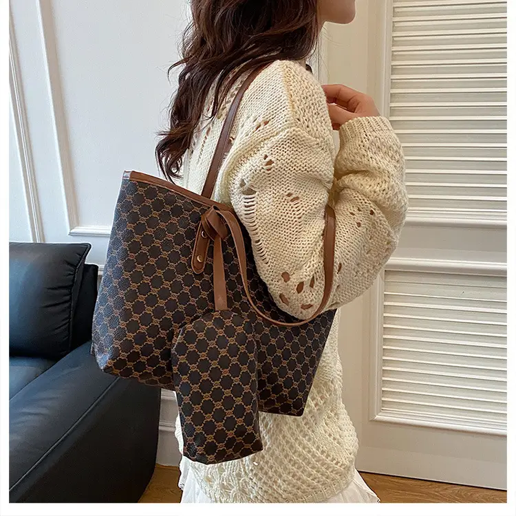 Korean Plaid Shoulder Bag 2025 New High-End Leather Tote — feature 12