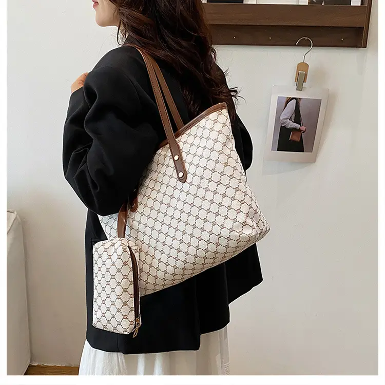 Korean Plaid Shoulder Bag 2025 New High-End Leather Tote — feature 16
