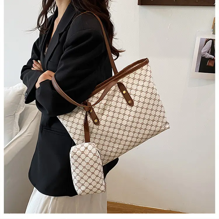 Korean Plaid Shoulder Bag 2025 New High-End Leather Tote — feature 17
