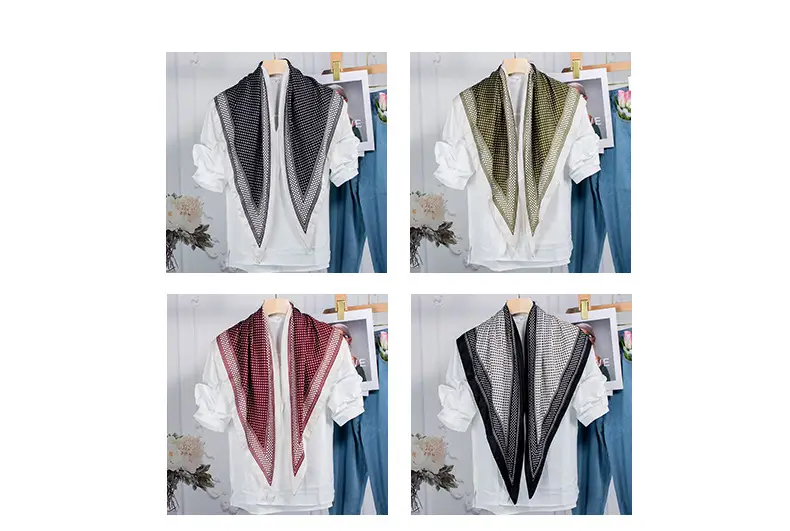 Korean Houndstooth Scarf Belt Women's Layered Silk Decorative Waist — feature 5