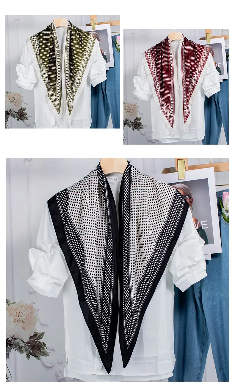 Korean Houndstooth Scarf Belt Women's Layered Silk Decorative Waist — feature 9