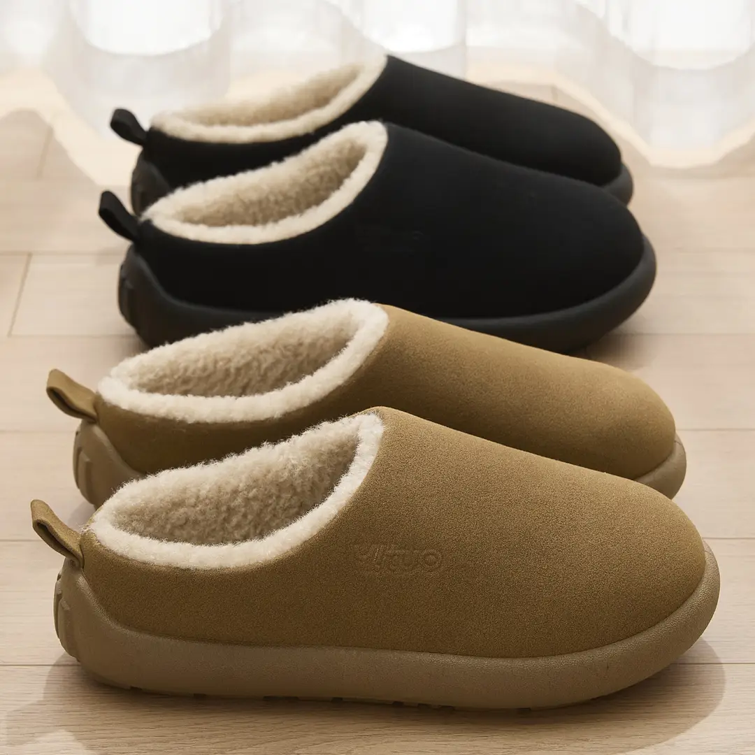 2025 New Autumn and Winter Home Indoor Non-Slip Warm Floor Cotton Slippers Plush Slippers for Women Windproof and Warm for Women - Image 7