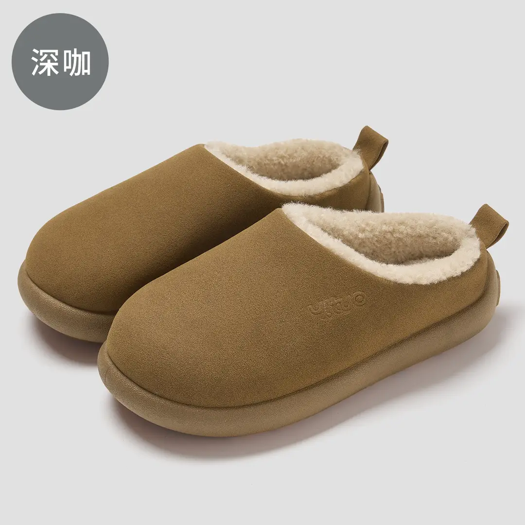 2025 New Autumn and Winter Home Indoor Non-Slip Warm Floor Cotton Slippers Plush Slippers for Women Windproof and Warm for Women - Image 2