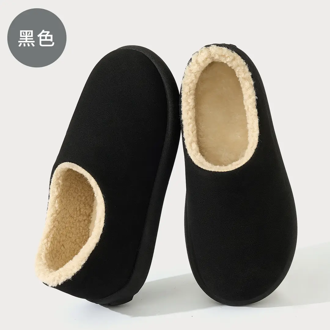 2025 New Autumn and Winter Home Indoor Non-Slip Warm Floor Cotton Slippers Plush Slippers for Women Windproof and Warm for Women - Image 4