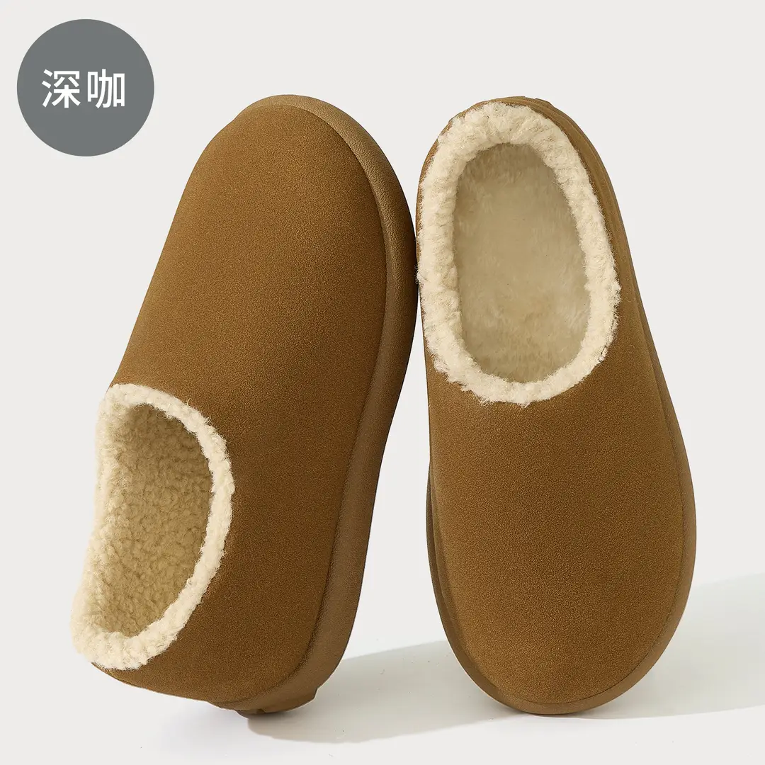 2025 New Autumn and Winter Home Indoor Non-Slip Warm Floor Cotton Slippers Plush Slippers for Women Windproof and Warm for Women - Image 5