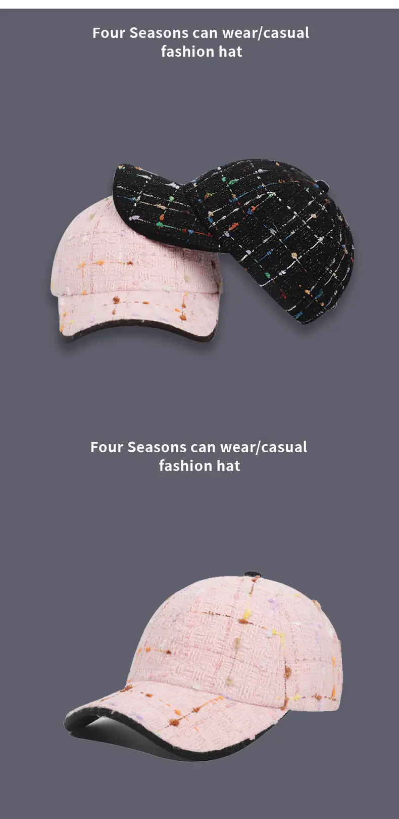 Nankaramaye French Design Woven Baseball Cap — feature 11