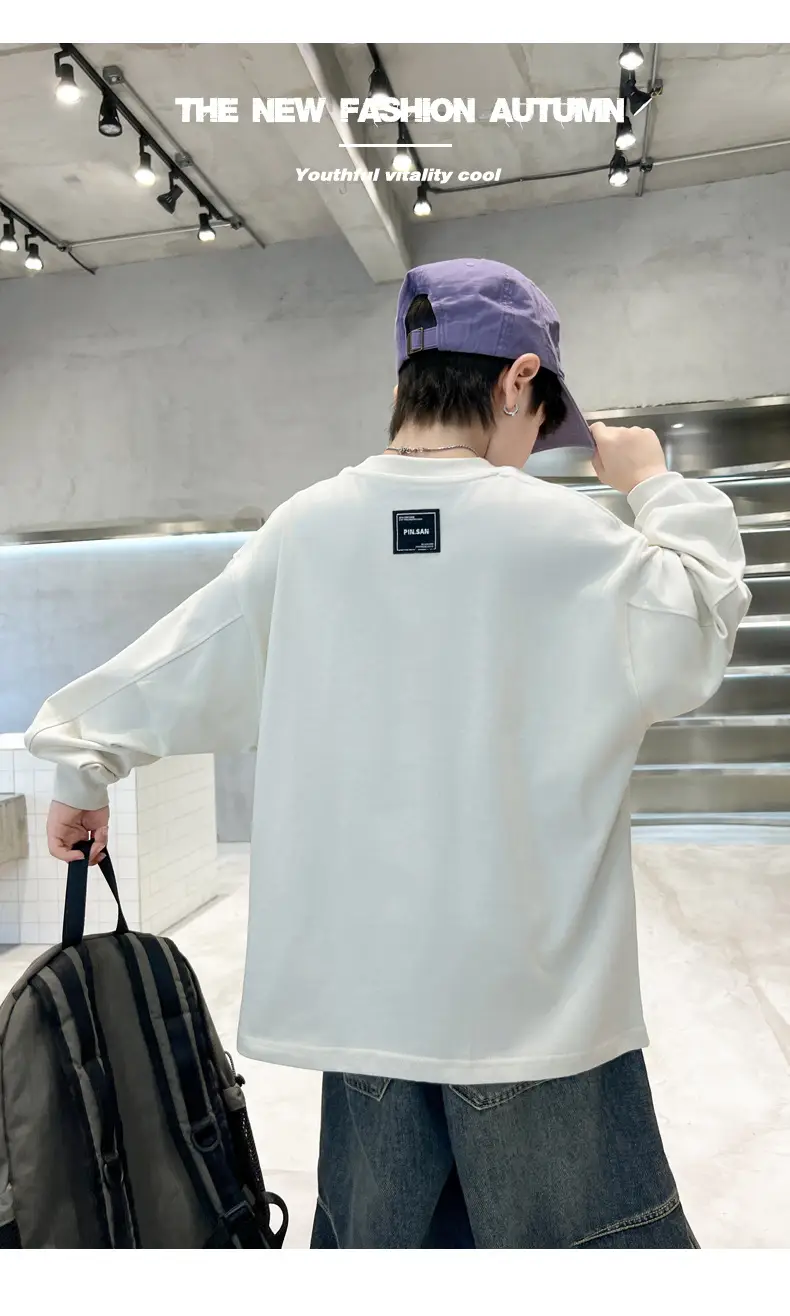 Men Loose Fit Long Sleeve T-Shirt 2026 Cool Style — feature 18