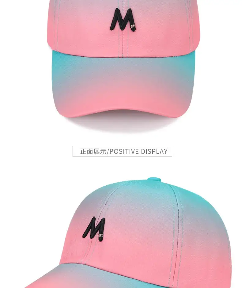 Pink 3D Letter Cap for Women Spring Summer Sunshade — feature 25