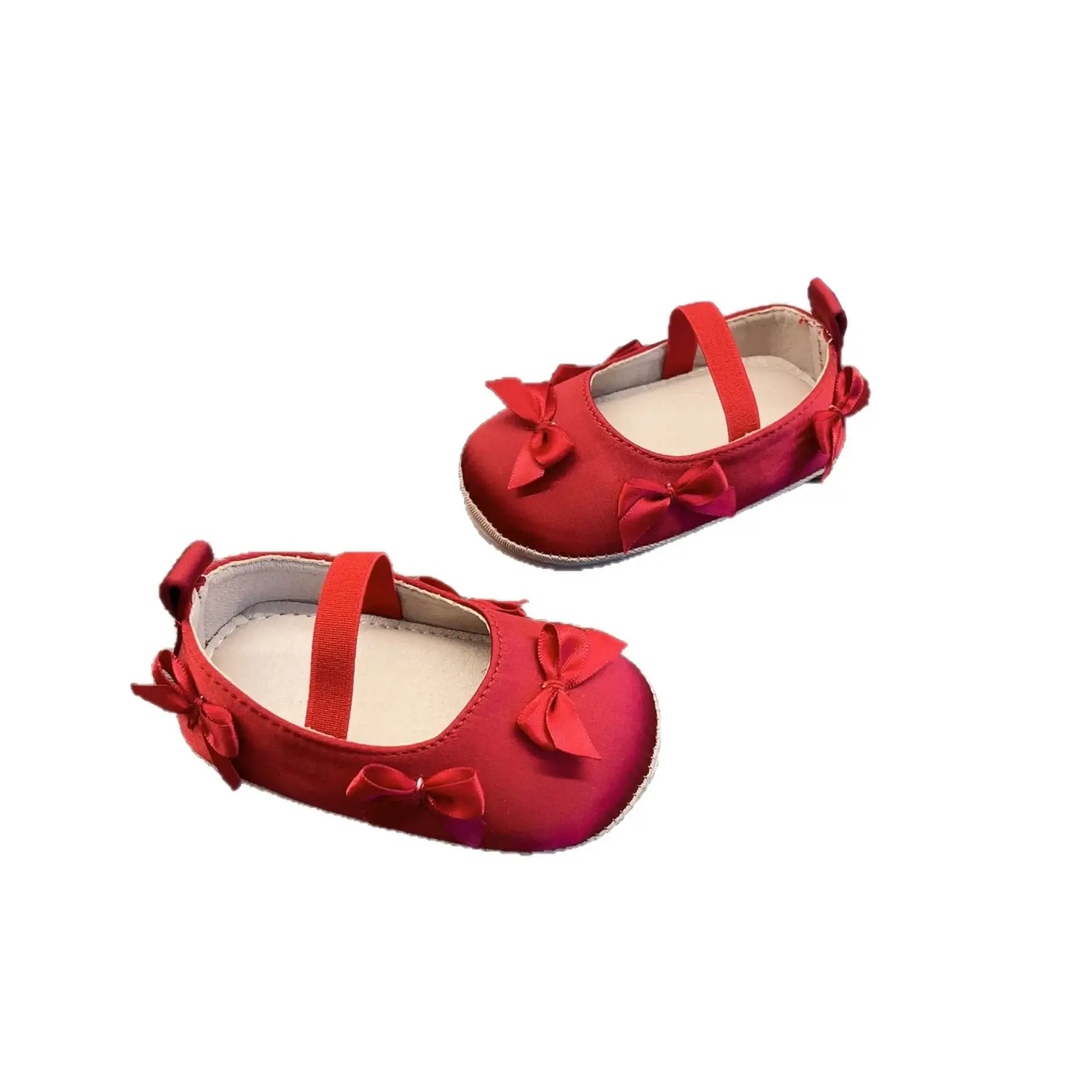 Wedding Red Bow Baby Shoes 0-2Yrs Anti-Fall