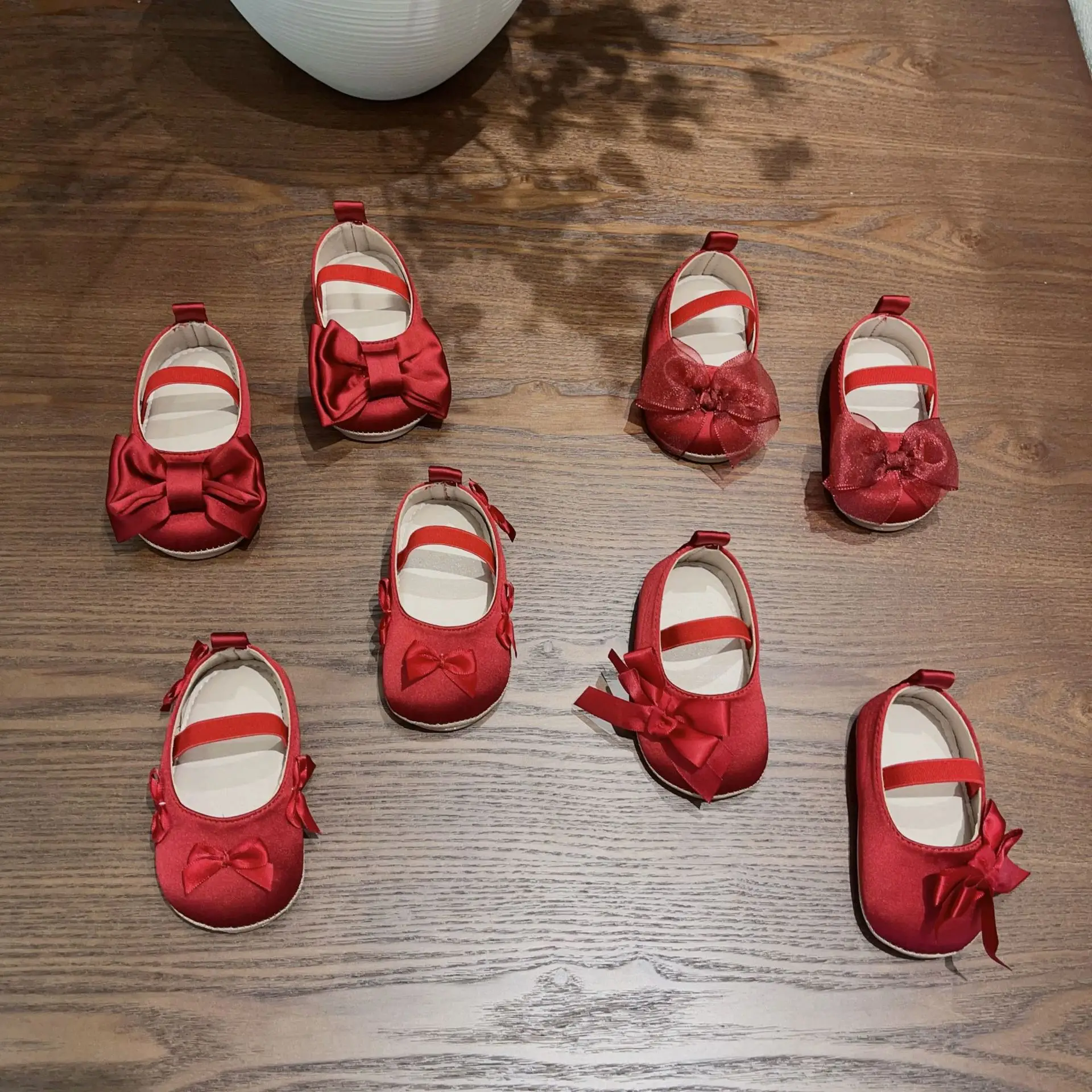 Wedding Red Bow Baby Shoes 0-2Yrs Anti-Fall — feature 10