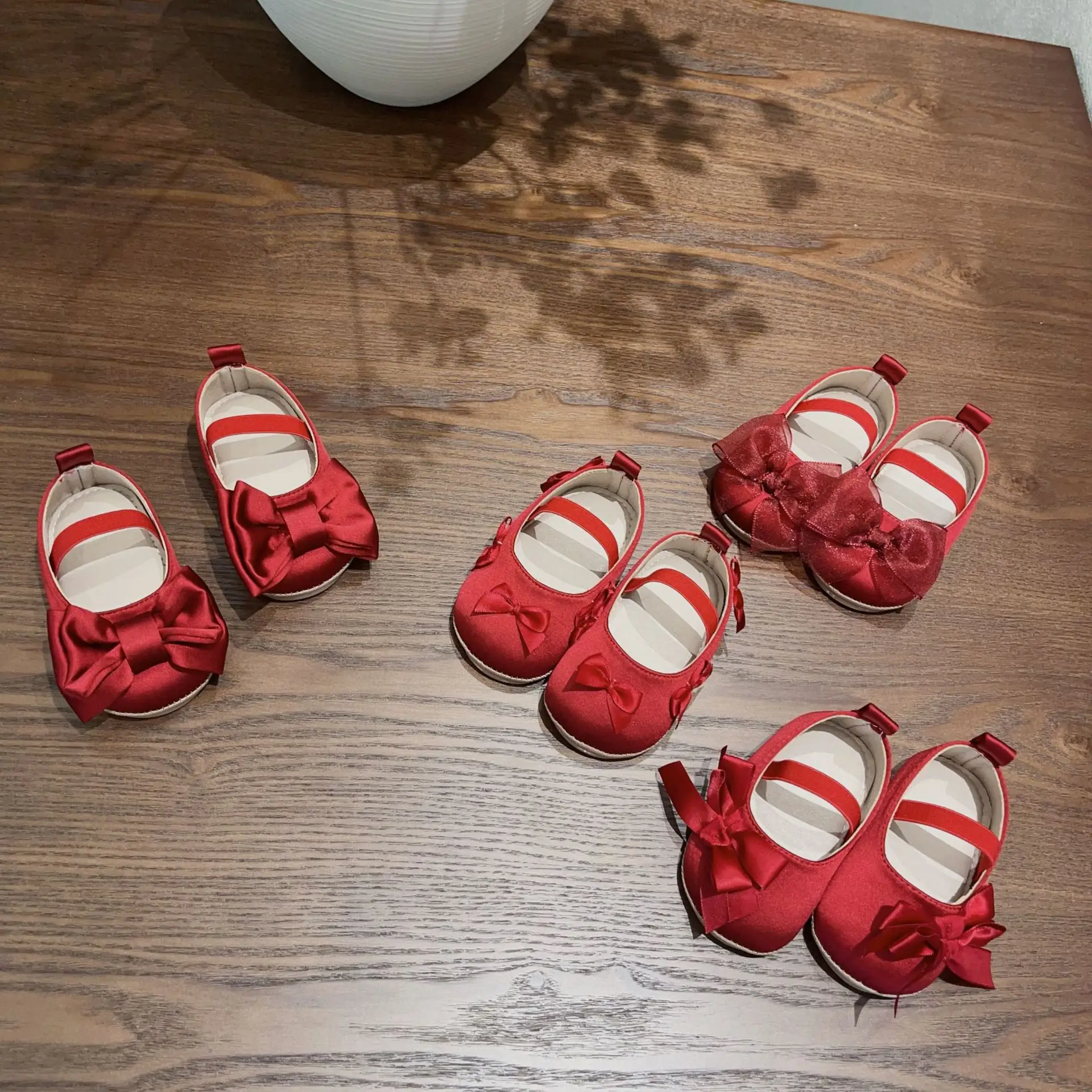 Wedding Red Bow Baby Shoes 0-2Yrs Anti-Fall — feature 11