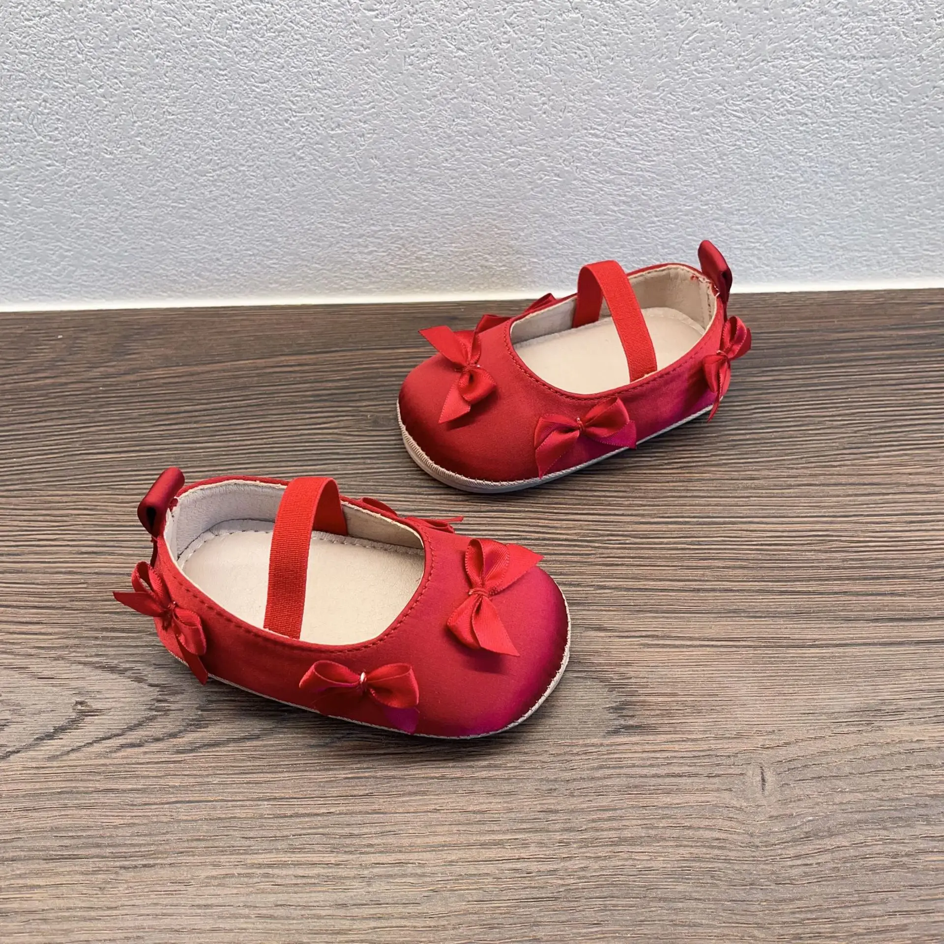 Wedding Red Bow Baby Shoes 0-2Yrs Anti-Fall — feature 6