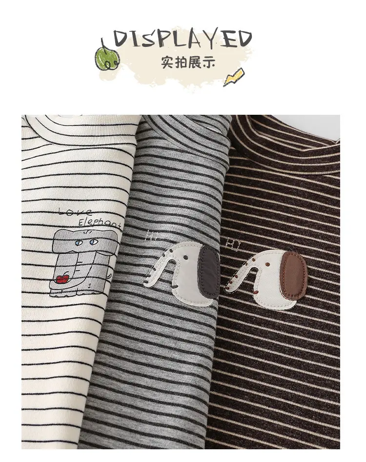 Baby Fleece Striped Long Sleeve T-Shirt for Boys — feature 10