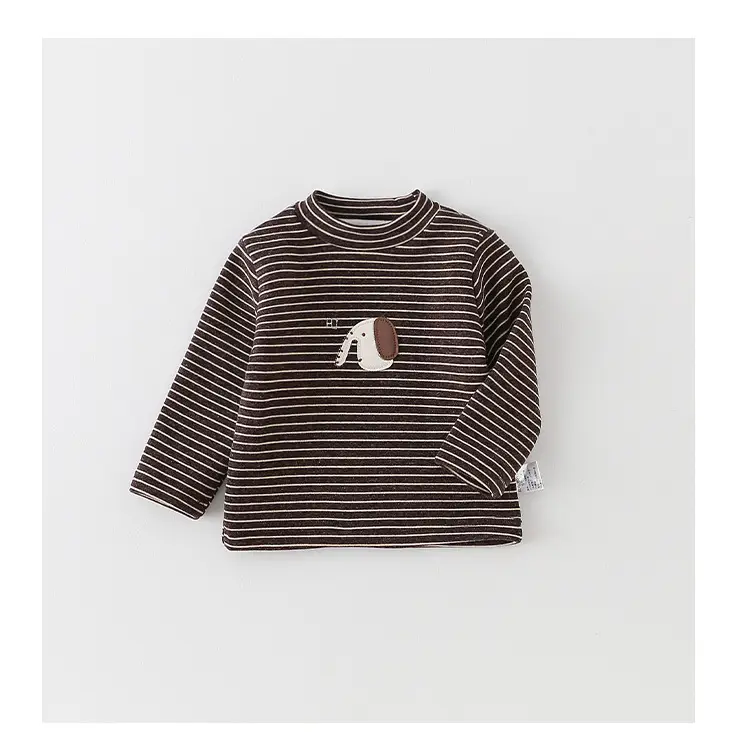 Baby Fleece Striped Long Sleeve T-Shirt for Boys — feature 12