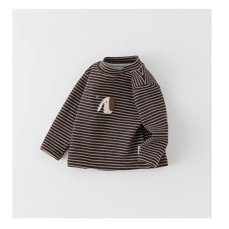Baby Fleece Striped Long Sleeve T-Shirt for Boys — feature 13