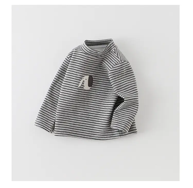 Baby Fleece Striped Long Sleeve T-Shirt for Boys — feature 16