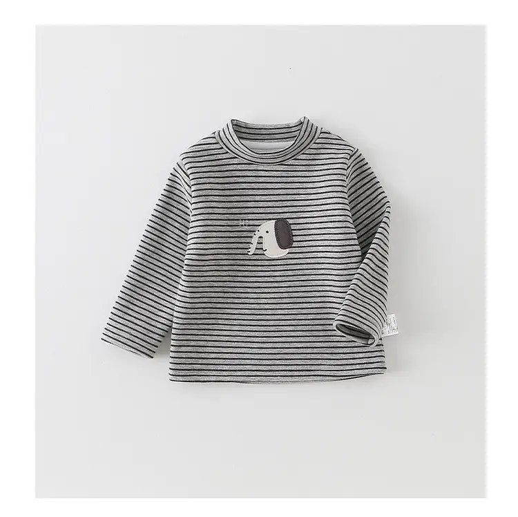 Baby Fleece Striped Long Sleeve T-Shirt for Boys — feature 17
