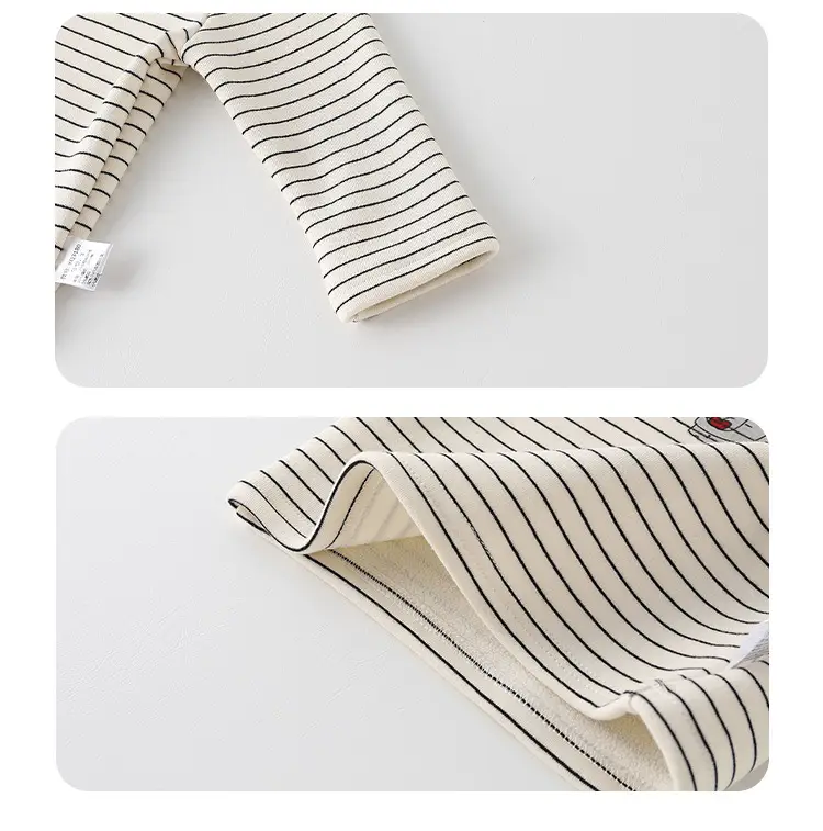 Baby Fleece Striped Long Sleeve T-Shirt for Boys — feature 9