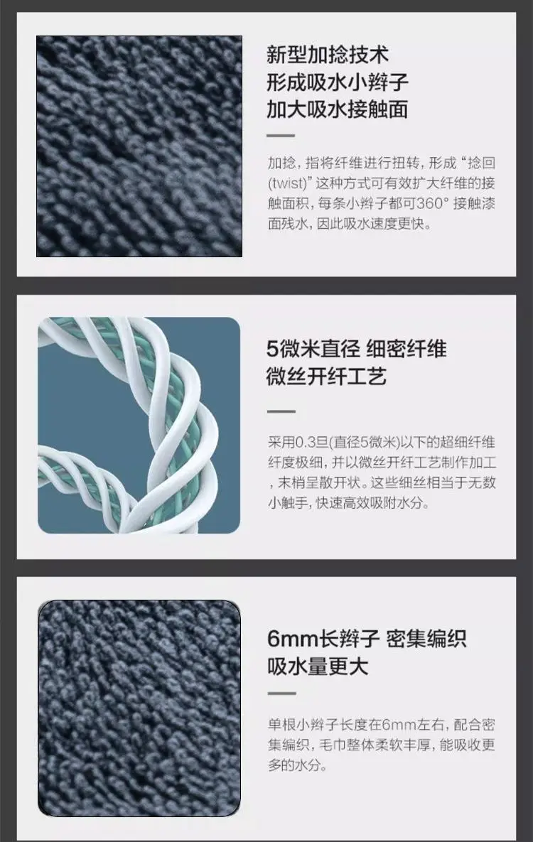 Car Wash Towel, Small Braided Water-Absorbing Towel, No Watermark, No Lint, No Marks Left, Car Wash Towel — feature 3