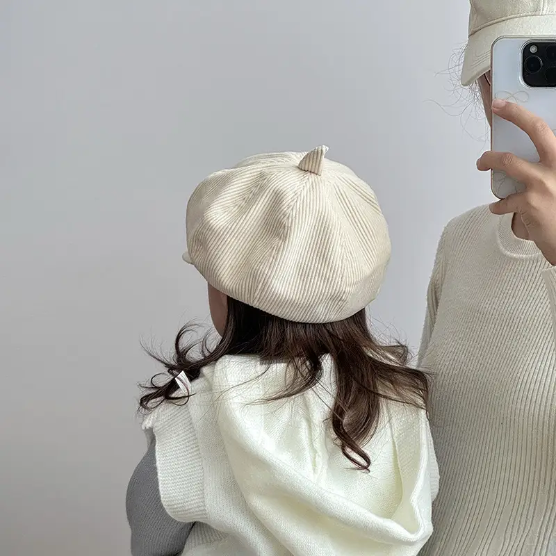 Red Korean Style Peaked Hat for Girls — feature 6