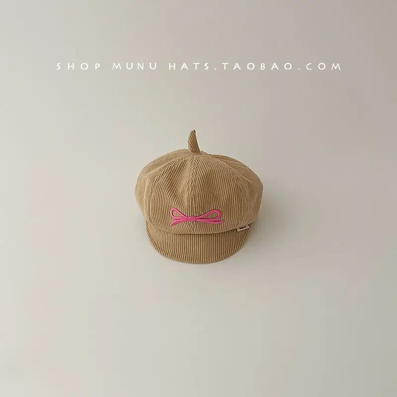 Red Korean Style Peaked Hat for Girls - Image 2