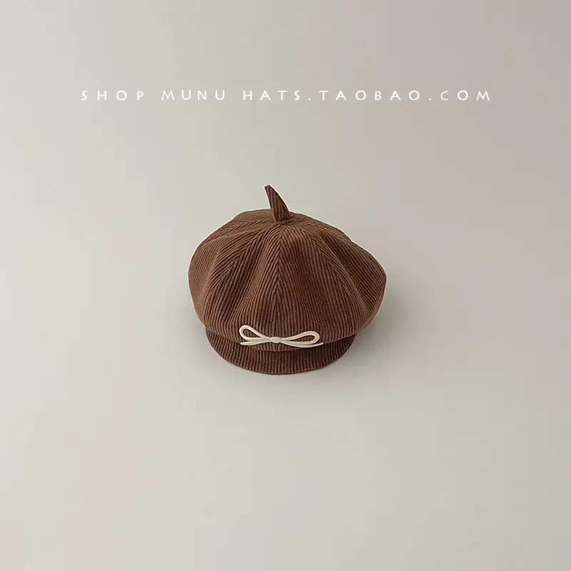 Red Korean Style Peaked Hat for Girls - Image 3