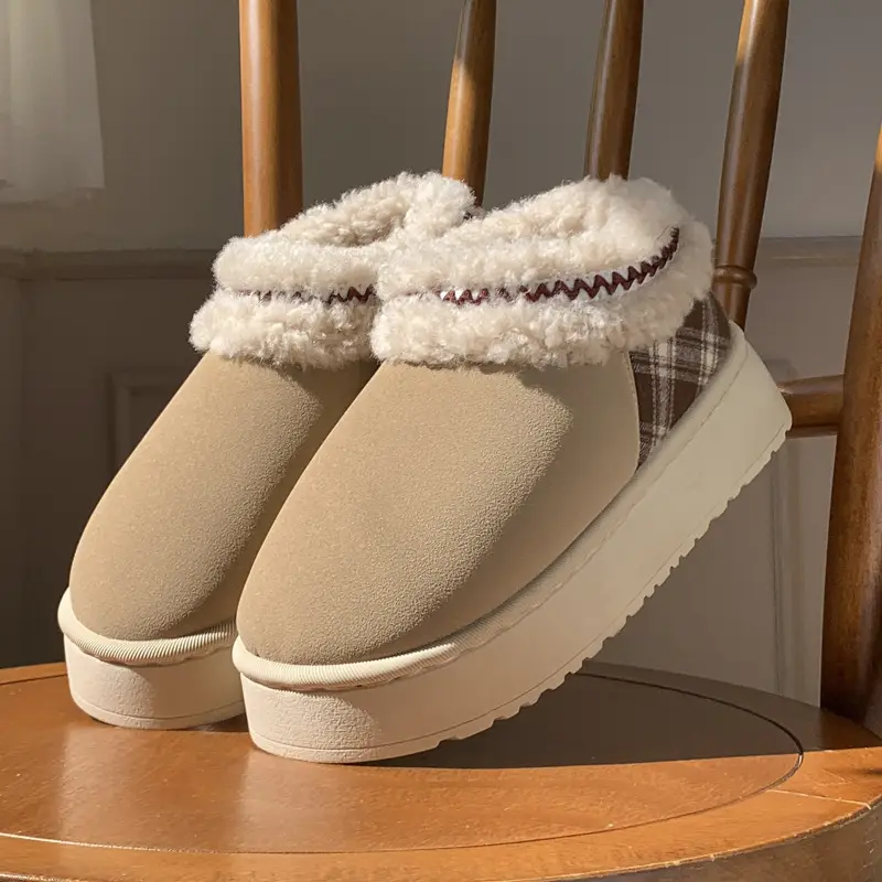 Women Wool Lined High-Top Snow Shoes Autumn Winter - Image 5