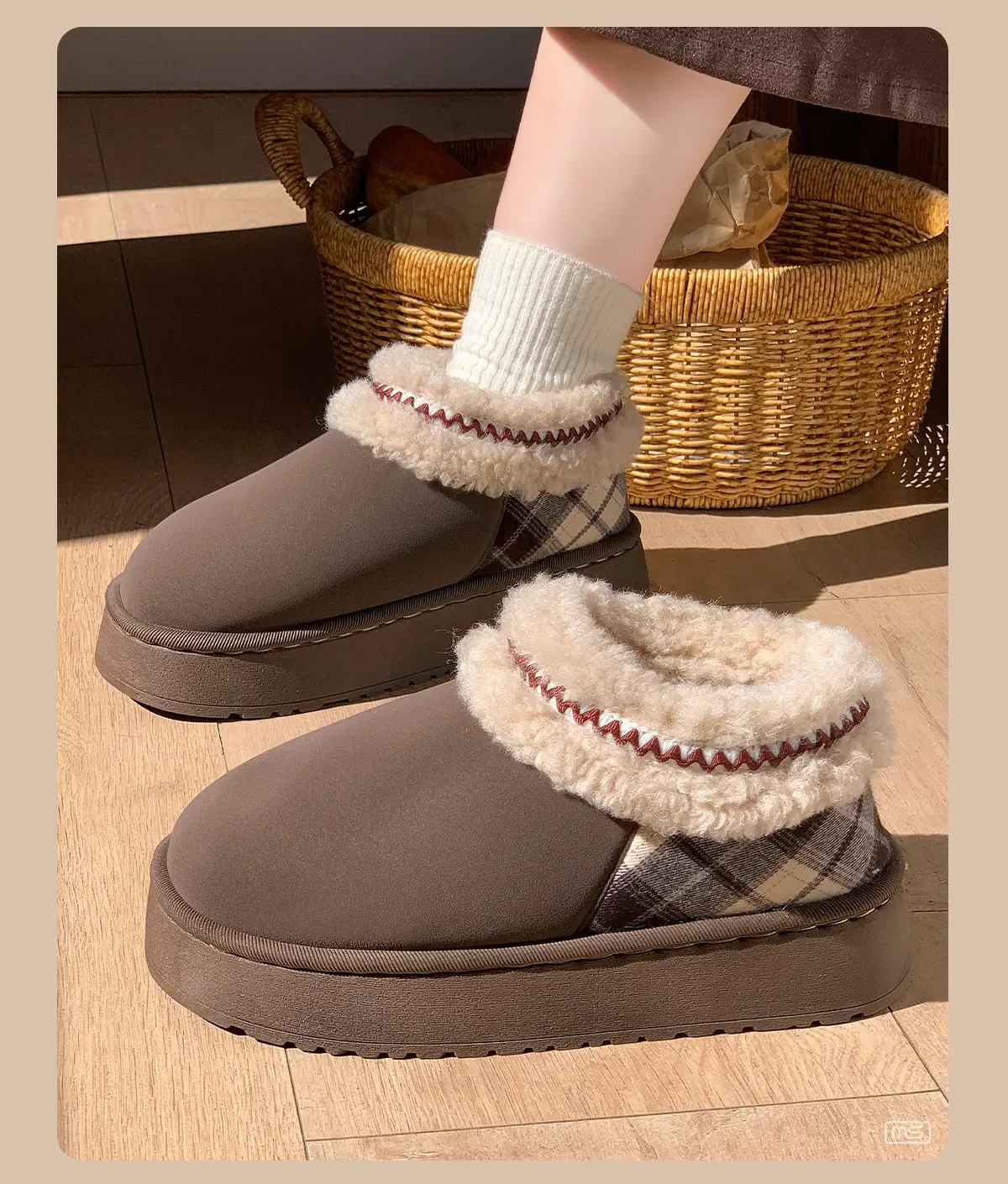 Women Wool Lined High-Top Snow Shoes Autumn Winter — feature 9