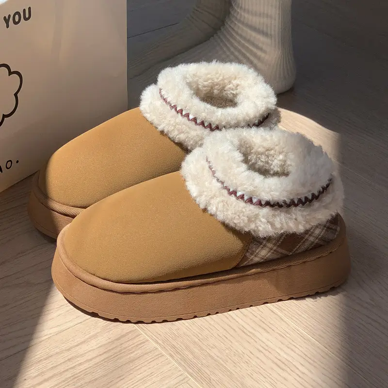 Women Wool Lined High-Top Snow Shoes Autumn Winter - Image 2