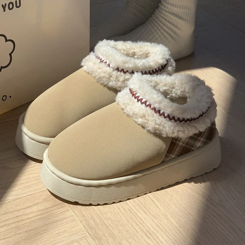 Women Wool Lined High-Top Snow Shoes Autumn Winter - Image 3