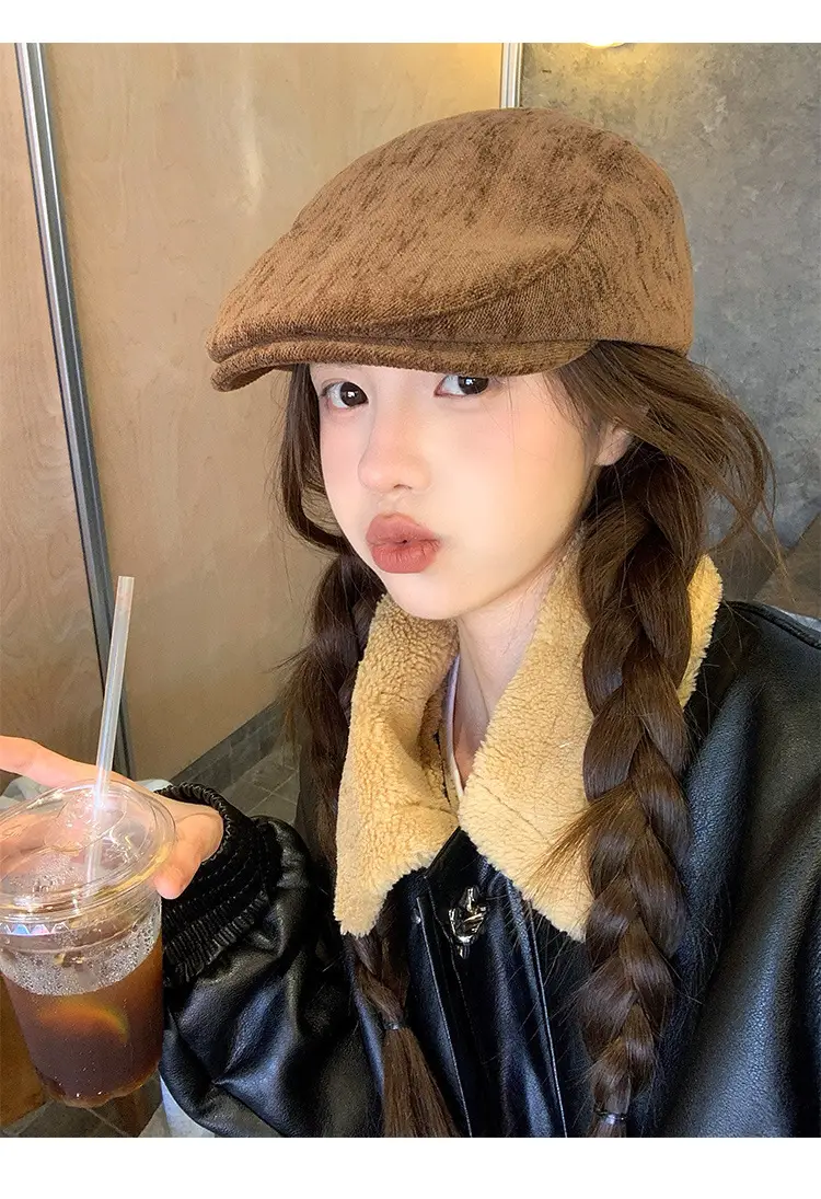 Women's Warm Faux Fur Beret Cap for Winter — feature 6
