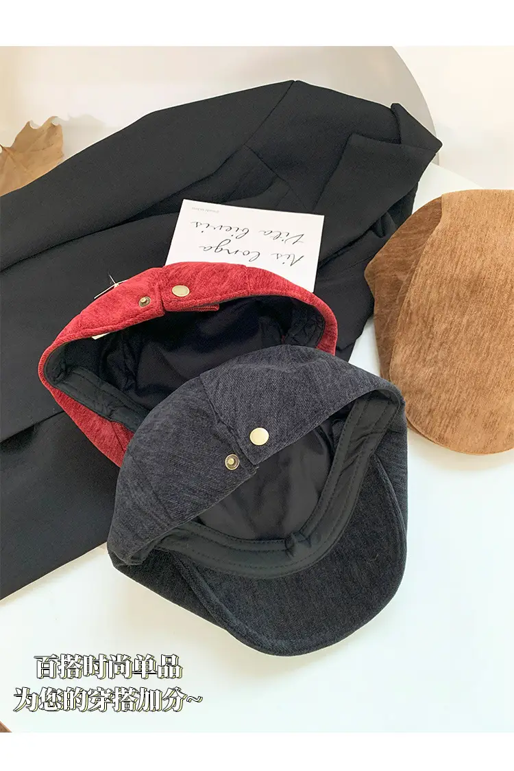 Women's Warm Faux Fur Beret Cap for Winter — feature 9