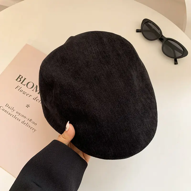 Women's Warm Faux Fur Beret Cap for Winter - Image 2