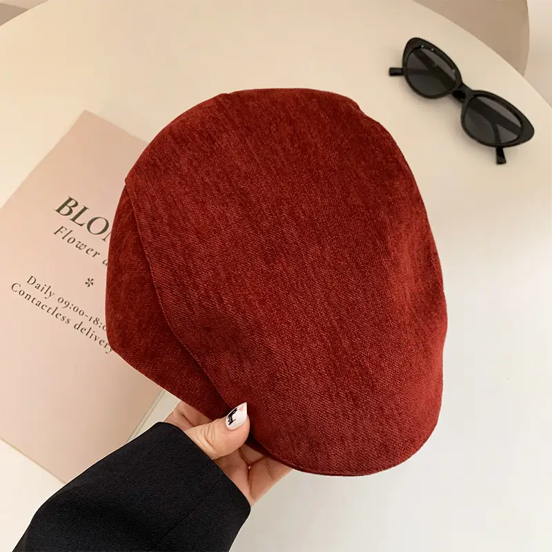 Women's Warm Faux Fur Beret Cap for Winter - Image 3