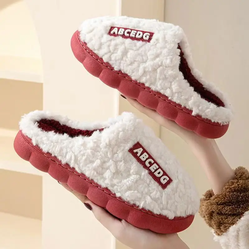 Cotton Slippers, Thickened and Fleece-Lined, Non-Slip, Suitable for Home Use, Unisex, Couple Style, Thick-Soled, Winter Indoor - Image 6